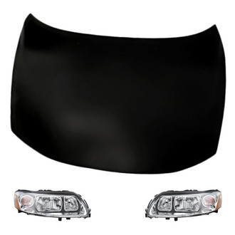 Replacement - 3-Piece Kit (Driver and Passenger Side Headlights, Hood Panel) (Standard Line)