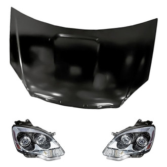 Replacement - 3-Piece Kit (Driver and Passenger Side Headlights, Hood Panel)