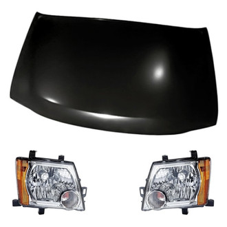 Replacement - 3-Piece Kit (Driver and Passenger Side Headlights, Hood Panel) (Standard Line)