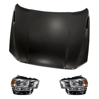 Replacement - 3-Piece Kit (Driver and Passenger Side Headlights, Hood Panel) (Standard Line)