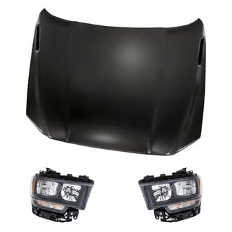 Replacement - 3-Piece Kit (Driver and Passenger Side Headlights, Hood Panel) (Standard Line)
