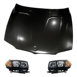 Replacement - 3-Piece Kit (Driver and Passenger Side Headlights, Hood Panel) (Standard Line)