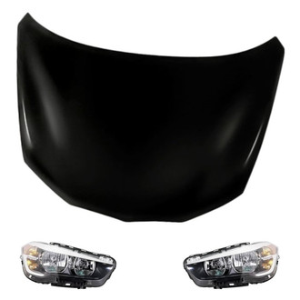 Replacement - 3-Piece Kit (Driver and Passenger Side Headlights, Hood Panel)