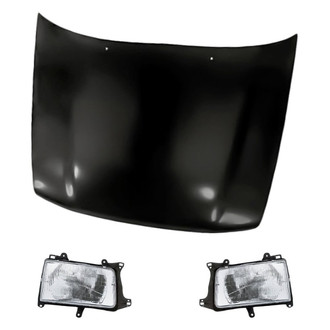 Replacement - 3-Piece Kit (Driver and Passenger Side Headlights, Hood Panel) (Standard Line)