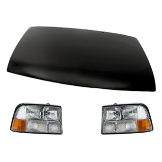 Replacement - 3-Piece Kit (Driver and Passenger Side Headlights, Hood Panel) (Standard Line)