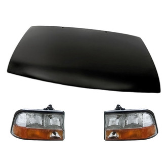 Replacement - 3-Piece Kit (Driver and Passenger Side Headlights, Hood Panel) (Standard Line)