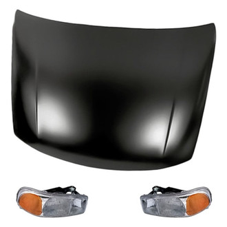 Replacement - 3-Piece Kit (Driver and Passenger Side Headlights, Hood Panel) (Standard Line)