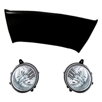 Replacement - 3-Piece Kit (Driver and Passenger Side Headlights, Hood Panel) (Standard Line)