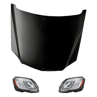 Replacement - 3-Piece Kit (Driver and Passenger Side Headlights, Hood Panel) (Standard Line)