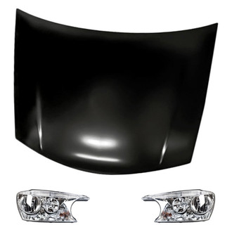 Replacement - 3-Piece Kit (Driver and Passenger Side Headlights, Hood Panel) (Standard Line)