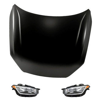 Replacement - 3-Piece Kit (Driver and Passenger Side Headlights, Hood Panel)