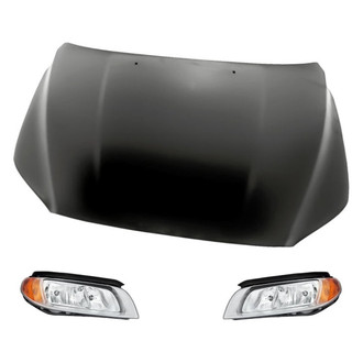 Replacement - 3-Piece Kit (Driver and Passenger Side Headlights, Hood Panel) (Standard Line)