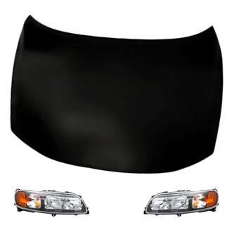 Replacement - 3-Piece Kit (Driver and Passenger Side Headlights, Hood Panel) (Standard Line)