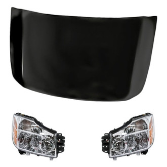 Replacement - 3-Piece Kit (Driver and Passenger Side Headlights, Hood Panel)