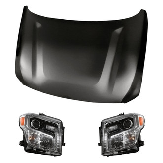 Replacement - 3-Piece Kit (Driver and Passenger Side Headlights, Hood Panel) (Standard Line)