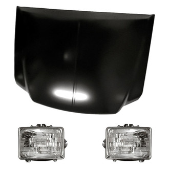 Replacement - 3-Piece Kit (Driver and Passenger Side Headlights, Hood Panel) (Standard Line)