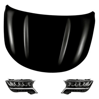 Replacement - 3-Piece Kit (Driver and Passenger Side Headlights, Hood Panel) (Standard Line)