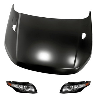 Replacement - 3-Piece Kit (Driver and Passenger Side Headlights, Hood Panel) (Standard Line)