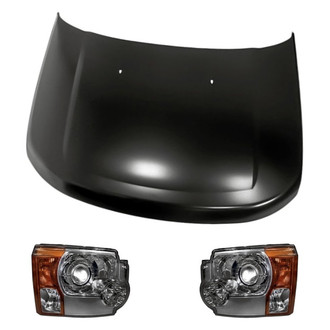 Replacement - 3-Piece Kit (Driver and Passenger Side Headlights, Hood Panel) (Standard Line)