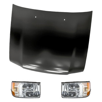 Replacement - 3-Piece Kit (Driver and Passenger Side Headlights, Hood Panel) (Standard Line)