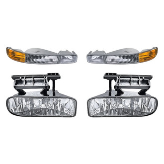 Replacement - 4-Piece Kit (Driver and Passenger Side Fog Lights, Driver and Passenger Side Turn Signal/Parking Lights) (Standard Line)