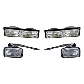Replacement - 4-Piece Kit (Driver and Passenger Side Fog Lights, Driver and Passenger Side Turn Signal/Parking Lights Lens and Housing) (Standard Line)
