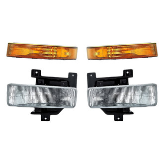 Replacement - 4-Piece Kit (Driver and Passenger Side Fog Lights, Driver and Passenger Side Turn Signal/Parking Lights) (Standard Line)