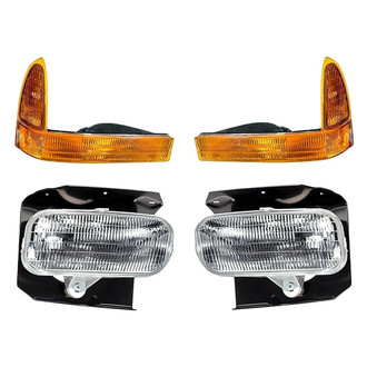 Replacement - 4-Piece Kit (Driver and Passenger Side Fog Lights, Driver and Passenger Side Turn Signal/Parking Lights) (Standard Line)