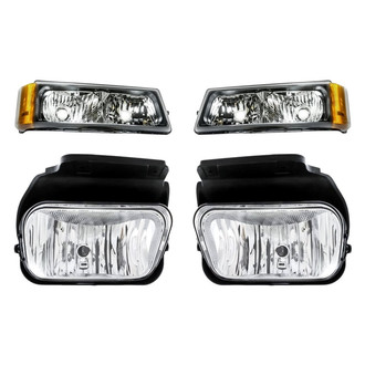 Replacement - 4-Piece Kit (Driver and Passenger Side Fog Lights, Driver and Passenger Side Turn Signal/Parking Lights) (Standard Line)