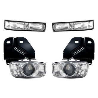 Replacement - 4-Piece Kit (Driver and Passenger Side Fog Lights, Driver and Passenger Side Turn Signal/Parking Lights Lens and Housing) (Standard Line)