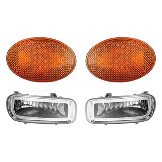 Replacement - 4-Piece Kit (Driver and Passenger Side Fog Lights, Driver and Passenger Side Marker Lights) (Standard Line)
