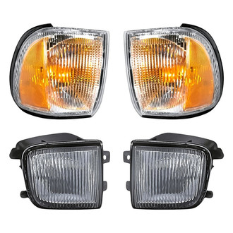 Replacement - 4-Piece Kit (Driver and Passenger Side Fog Lights, Driver and Passenger Side Turn Signal/Corner Lights Lens and Housing) (Standard Line)