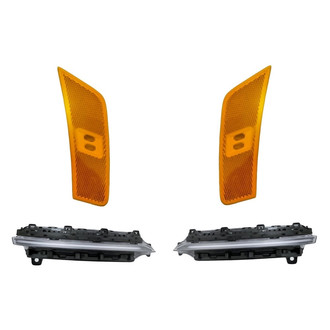 Replacement - 4-Piece Kit (Driver and Passenger Side Daytime Running Lights, Driver and Passenger Side Marker Lights) (Standard Line)