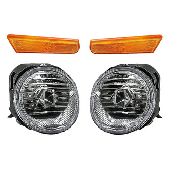 Replacement - 4-Piece Kit (Driver and Passenger Side Fog Lights, Driver and Passenger Side Marker Lights) (Standard Line)