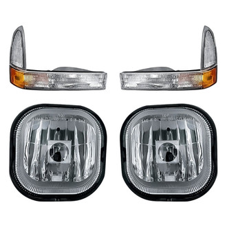 Replacement - 4-Piece Kit (Driver and Passenger Side Fog Lights, Driver and Passenger Side Turn Signal/Parking Lights) (Standard Line)