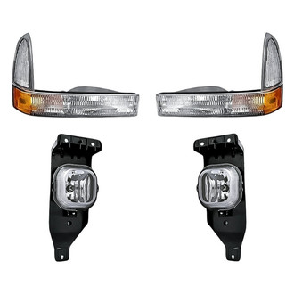 Replacement - 4-Piece Kit (Driver and Passenger Side Fog Lights, Driver and Passenger Side Turn Signal/Parking Lights) (Standard Line)