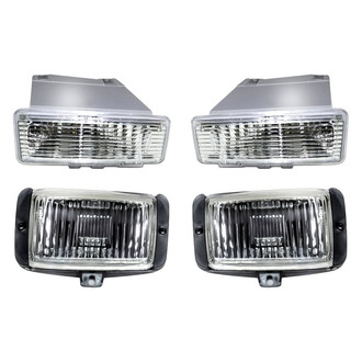 Replacement - 4-Piece Kit (Driver and Passenger Side Fog Lights, Driver and Passenger Side Turn Signal/Parking Lights) (Standard Line)