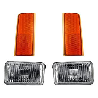 Replacement - 4-Piece Kit (Driver and Passenger Side Fog Lights, Driver and Passenger Side Reflectors) (Standard Line)