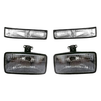 Replacement - 4-Piece Kit (Driver and Passenger Side Fog Lights, Driver and Passenger Side Turn Signal/Parking Lights Lens and Housing) (Standard Line)