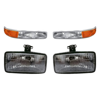 Replacement - 4-Piece Kit (Driver and Passenger Side Fog Lights, Driver and Passenger Side Turn Signal/Parking Lights) (Standard Line)