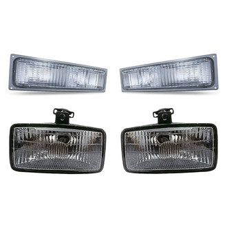 Replacement - 4-Piece Kit (Driver and Passenger Side Fog Lights, Driver and Passenger Side Turn Signal/Parking Lights) (Standard Line)