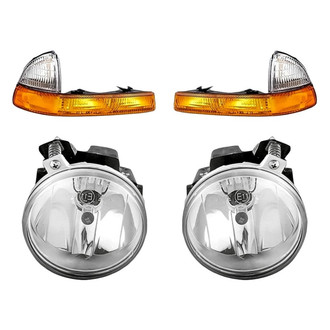 Replacement - 4-Piece Kit (Driver and Passenger Side Fog Lights, Driver and Passenger Side Turn Signal/Parking Lights) (Standard Line)