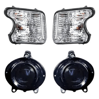 Replacement - 4-Piece Kit (Driver and Passenger Side Fog Lights, Driver and Passenger Side Turn Signal/Parking Lights) (Standard Line)
