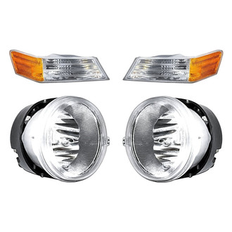 Replacement - 4-Piece Kit (Driver and Passenger Side Fog Lights, Driver and Passenger Side Turn Signal/Parking Lights) (Standard Line)