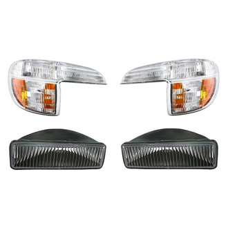 Replacement - 4-Piece Kit (Driver and Passenger Side Fog Lights, Driver and Passenger Side Turn Signal/Parking Lights) (Standard Line)
