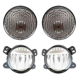 Replacement - 4-Piece Kit (Driver and Passenger Side Fog Lights, Driver and Passenger Side Turn Signal/Parking Lights) (Standard Line)