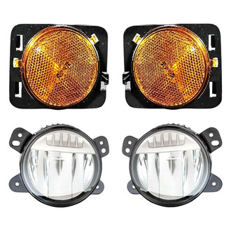Replacement - 4-Piece Kit (Driver and Passenger Side Fog Lights, Driver and Passenger Side Marker Lights) (Standard Line)
