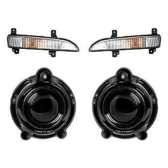 Replacement - 4-Piece Kit (Driver and Passenger Side Fog Lights, Driver and Passenger Side Turn Signal/Parking Lights) (Standard Line)