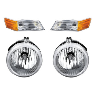 Replacement - 4-Piece Kit (Driver and Passenger Side Fog Lights, Driver and Passenger Side Turn Signal/Parking Lights) (Standard Line)