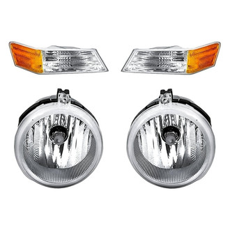 Replacement - 4-Piece Kit (Driver and Passenger Side Fog Lights, Driver and Passenger Side Turn Signal/Parking Lights) (Standard Line)